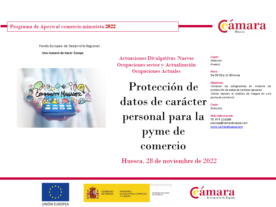 Jornada divulgativa: Protección de datos de carácter personal para la pyme de comercio