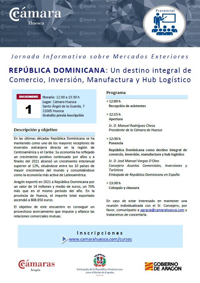 Jornada Informativa: República Dominicana: un destino integral de comercio, inversión, manufactura y hub logístico