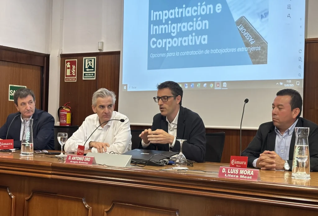 Jorge Gomez (Cámara), Pedro Marco (Inturmark), Luis Oro (AREX) y Luis Mora (Litera Meat)