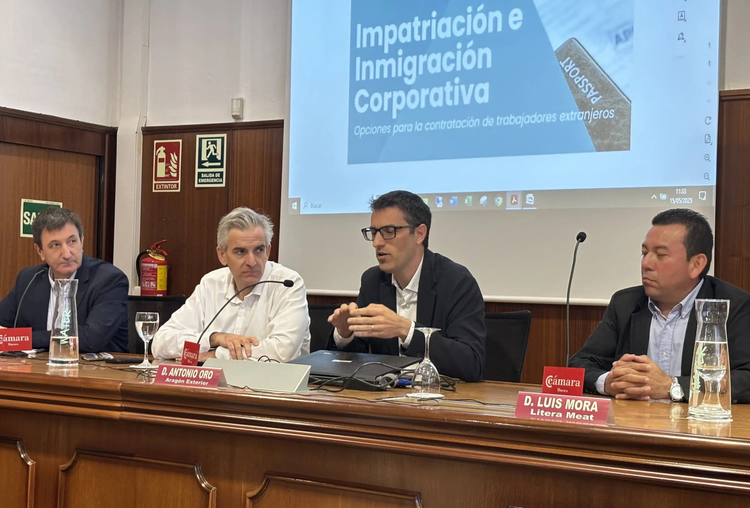 Jorge Gomez (Cámara), Pedro Marco (Inturmark), Luis Oro (AREX) y Luis Mora (Litera Meat)